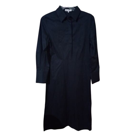 Zara Collection Long Sleeve Pullover Poplin Maxi Shirt Dress Blue Size Small - Picture 5 of 16